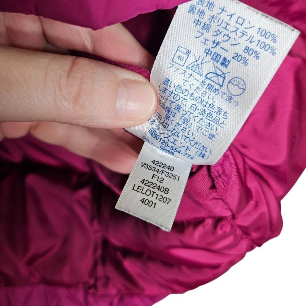 Lands End Womens Down Puffer Vest S‎ Pink Nylon & Polyester Insulated Outerwear